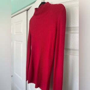 Calvin Klein Vintage 90s Red Turtleneck Sweater